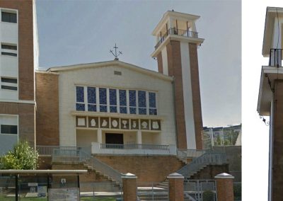 Reparación de torre-campanario colegio, Huelva